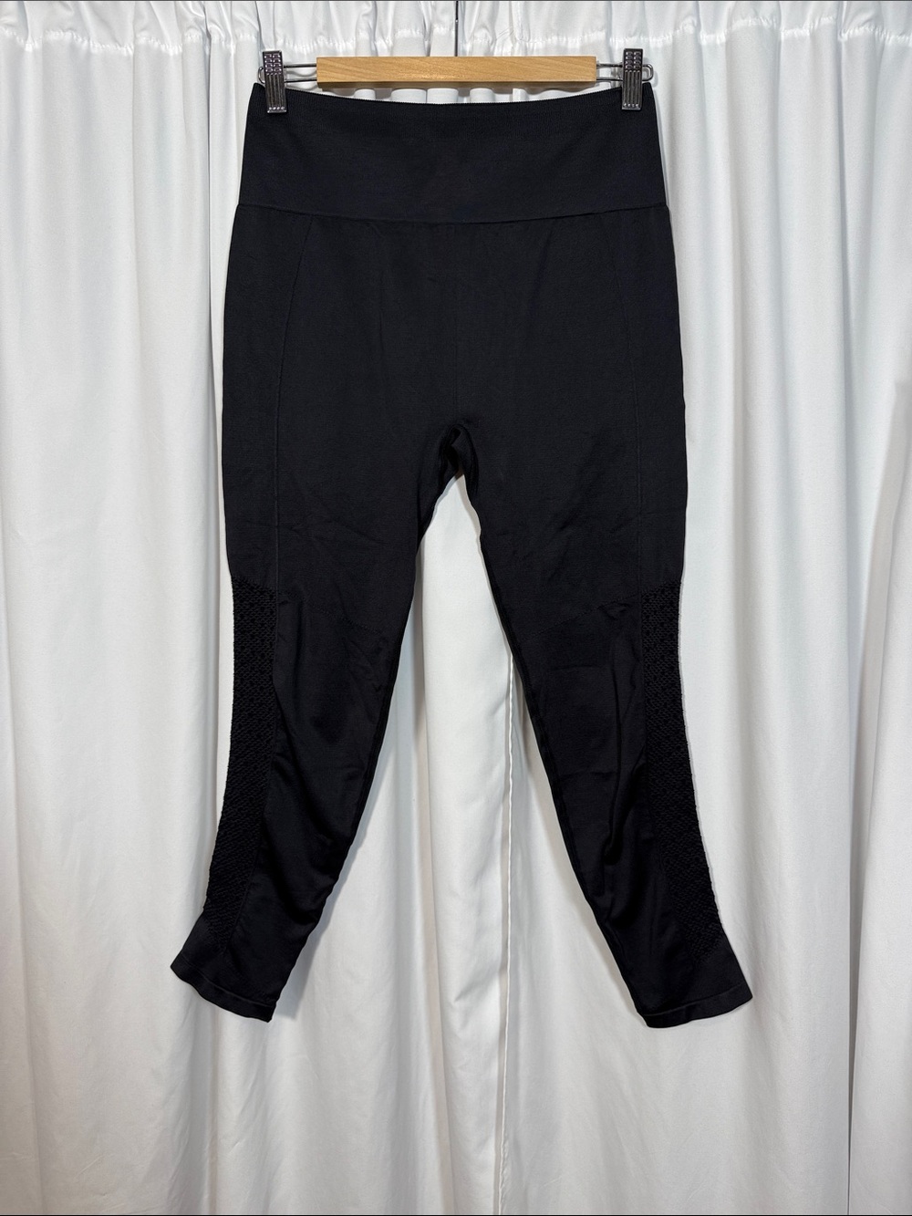 Fabletics Black High-Rise Mesh-Panel Leggings